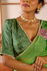 Mala Green Silk Blouse